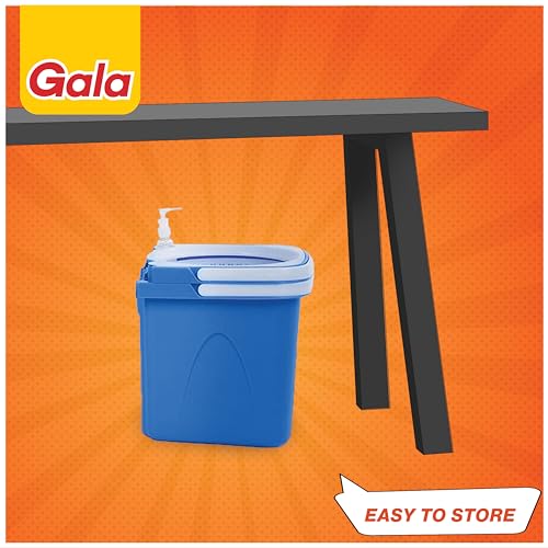 Gala Twin Bucket Spin Mop, 2 Microfiber Refills, Floor Cleaning Mop stick with Bucket, pocha for floor cleaning, Mopping Set with two buckets (white and blue) - Image 2