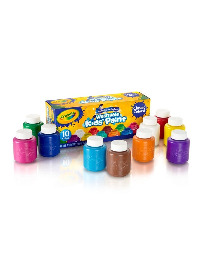 Crayola Washable Kid's Paint, Assorted Colors, Pack of 10 - Image 2