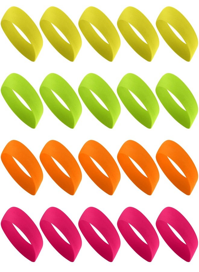Hotop 20 Pcs Sport Headbands for Girls Women Non Slip Stretchy Soft Fabric Elastic Headband Bulk for Yoga DIY Team Gifts(Multicolor) - Image 1