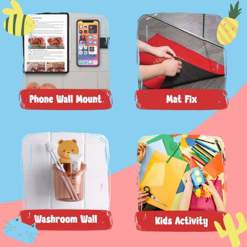 DIY Crafts شريط لاصق مزدوج الجوانب نقاط لاصقة قابلة للإزالة مع معجون لا يترك أثر شفاف لاصق مقاوم للماء لزينة المهرجانات وتعليق الصور ومتحف شمع الجل، معجون زلزال شرائط تعليق نقاط تثبيت (25) - Image 4