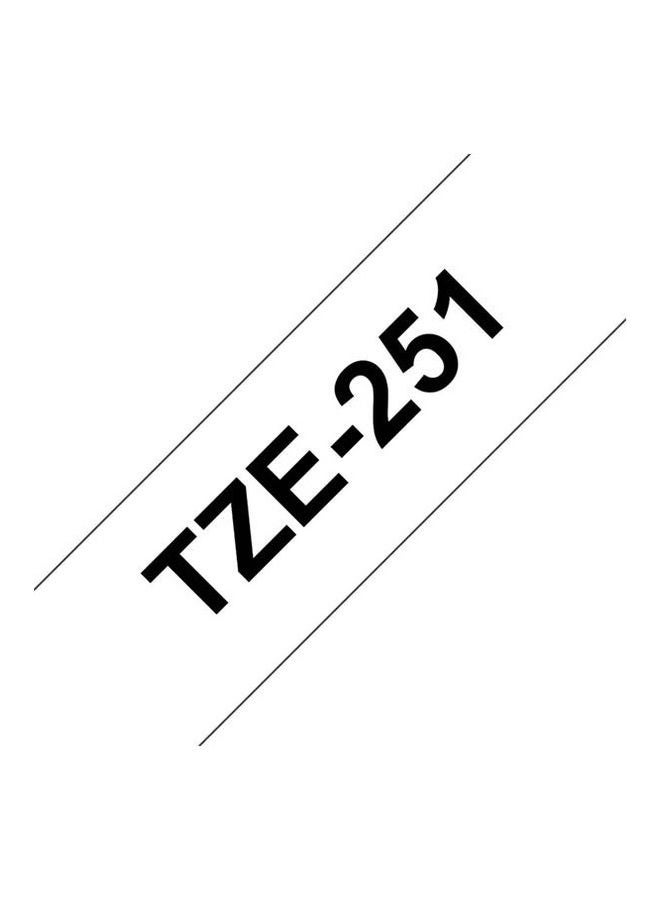 بروذر علبة شريط ملصقات طراز TZe-251 أبيض/أصفر/أسود - Image 3