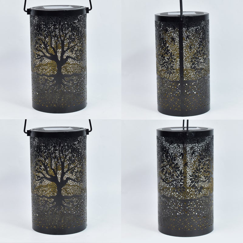 Hot Selling Solar Charging Iron Tree Light for Outdoor Garden Viewing Ambient Hollow Hanging Lamp - Image 4