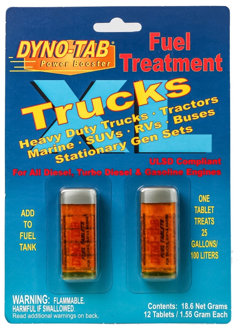 Dyno-Tab DYNO-TAB XL Fuel Treatment 45451 – For Gasoline & Diesel Engines | Boosts Fuel Economy & Performance | Increases Octane & Reduces Carbon Build-Up | 12 Tablets Treat Up to 1,200L  - Image 1