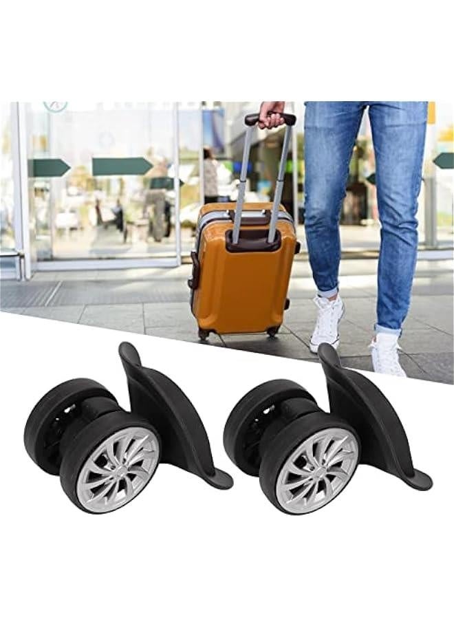 Black Rotator Luggage Wheel, Replacement Plastic Luggage Wheels with 2 Caster Wheels, Suitcase Wheels for Luggage Suitcase Trolley 360 Degree Rotation - Image 5