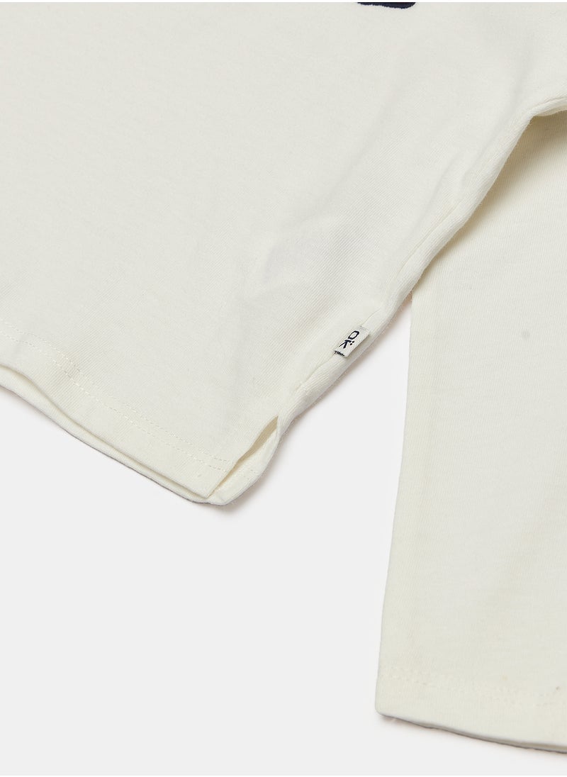 Okaidi White T-Shirt for Girls  - Image 4