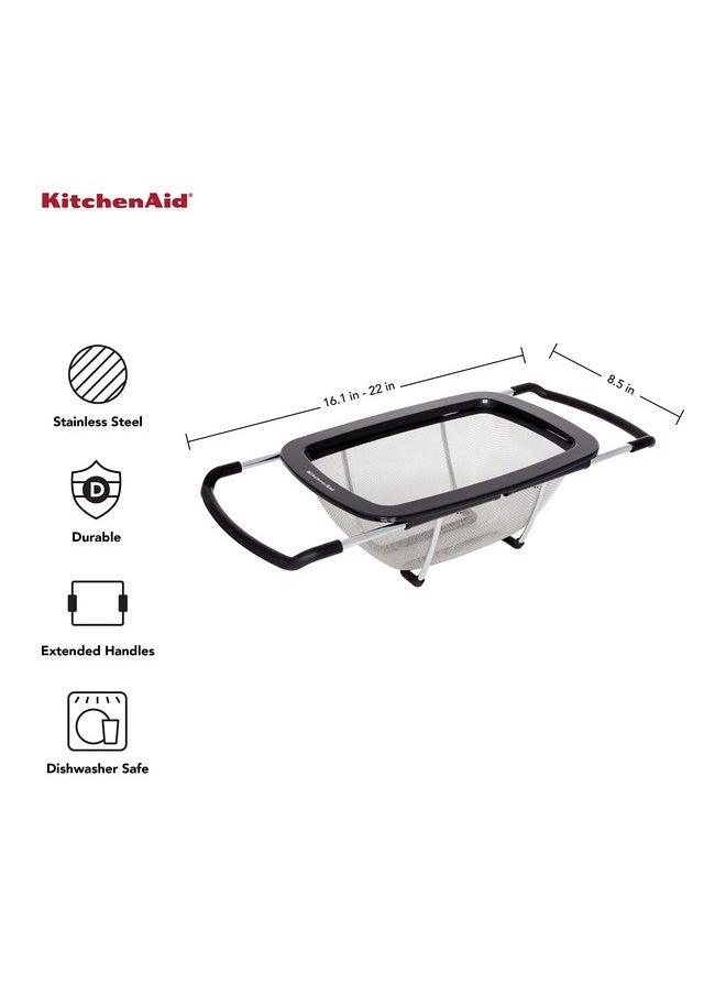 KitchenAid KitchenAid Expandable Stainless Steel Colander, One size, Black  - Image 2