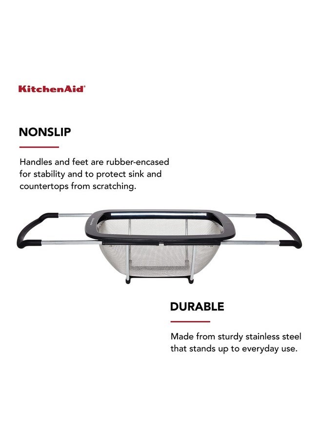 KitchenAid KitchenAid Expandable Stainless Steel Colander, One size, Black  - Image 3