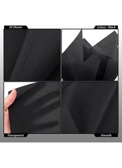 Premify Black Tissue Wrapping Paper, 60 Sheets Of 50 X 70Cm Tissue Paper For T-Shirt, Dress, Abayas Wrapping, Birthday Gift Wrap, Diy Packaging, Wedding Decoration, Crafts Etc  - Image 2