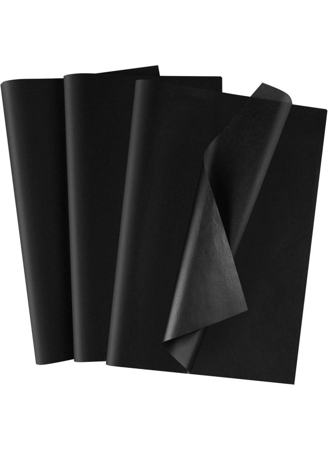 Premify Black Tissue Wrapping Paper, 60 Sheets Of 50 X 70Cm Tissue Paper For T-Shirt, Dress, Abayas Wrapping, Birthday Gift Wrap, Diy Packaging, Wedding Decoration, Crafts Etc  - Image 1