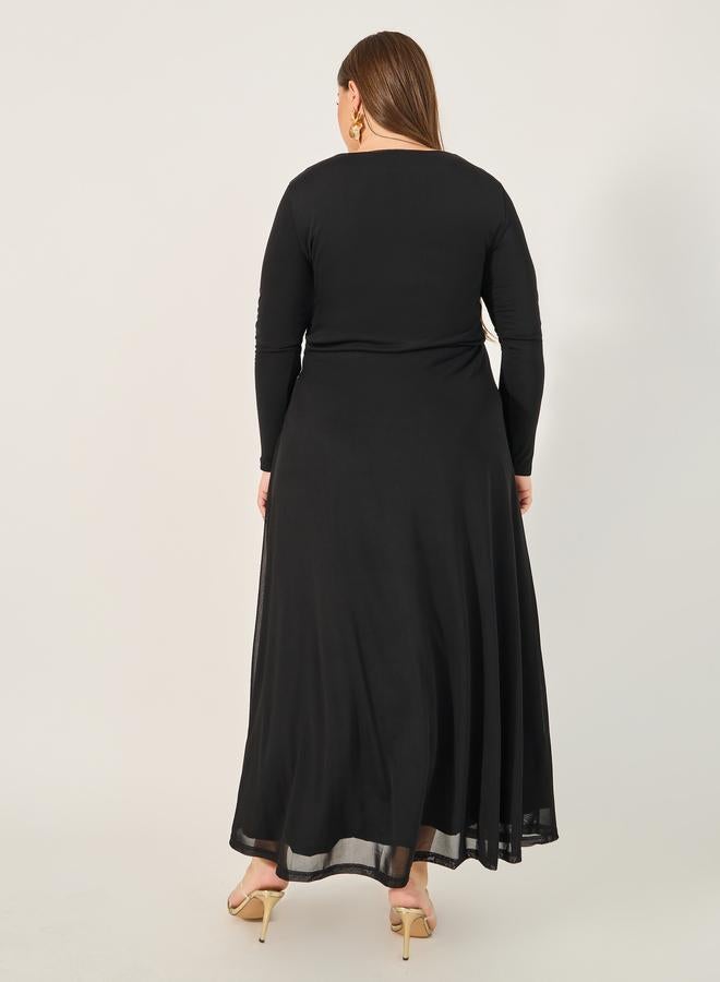 Styli Square Neck Maxi Dress - Image 5