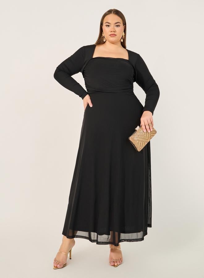 Styli Square Neck Maxi Dress - Image 1