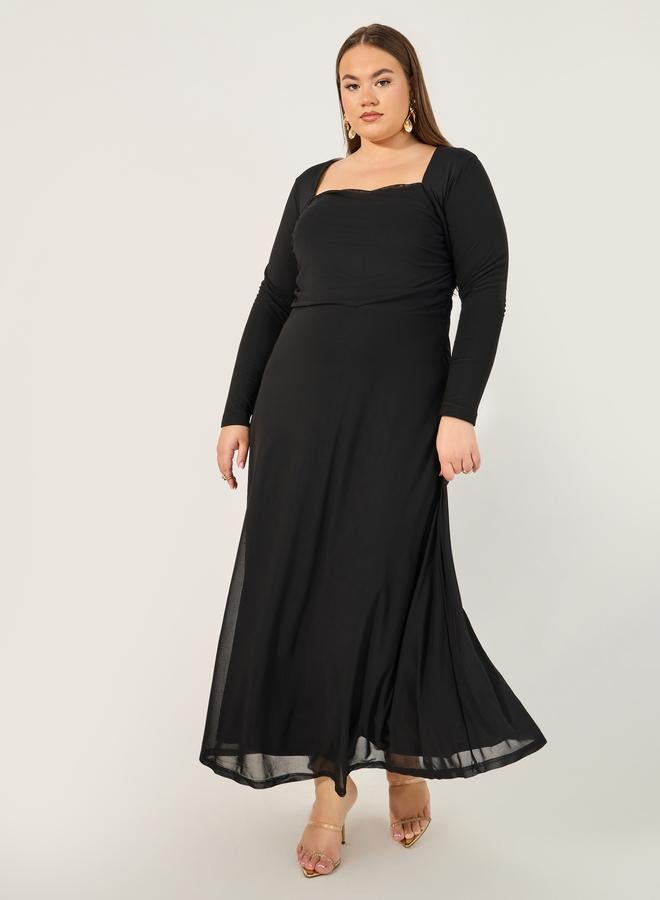 Styli Square Neck Maxi Dress - Image 2
