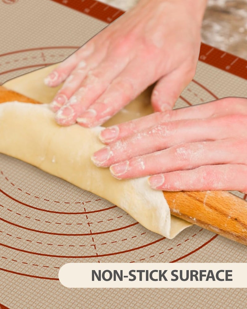 Dwavele Silicone Baking Mat, 24" x 16" Baking Mat, Pastry Rolling Sourdough Baking Mat Supplies for Making Pizza, Pie, Cookies, Bread - Image 5