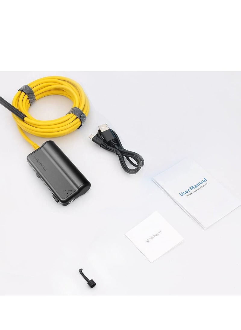 DEPSTECH - DEPSTECH Wi-Fi Endoscope 5.0MP HD Wireless Endoscope 5 Meters Snake Inspection Camera - Image 1
