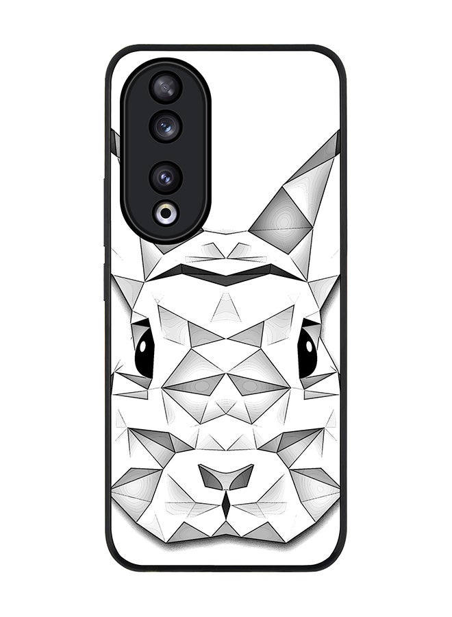 Stylizedd Rugged Black edge case for Honor 90 5G, Slim fit Soft Case Flexible Rubber Edges Anti Drop TPU Gel Thin Cover -  Poly Bunny - Image 1