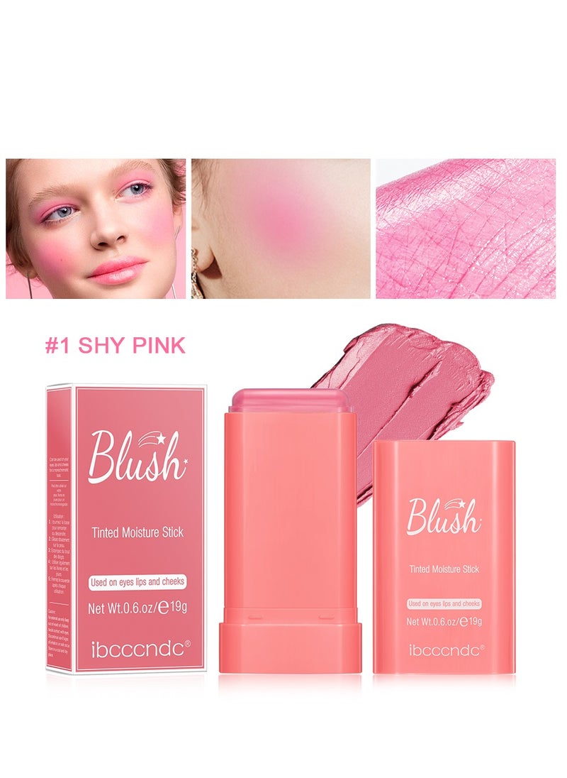 Cream blush, blush for cheeks eyes and lips, natural blush, waterproof and sweat-proof, tinted solid stick, long-lasting nude makeup multi-purpose color stick cream blush #1 shy pink - pzsku/ZD42E03FE3CD94086E4AFZ/45/_/1717438546/e64f597f-954d-4791-ac5d-6cccfa2cfa05