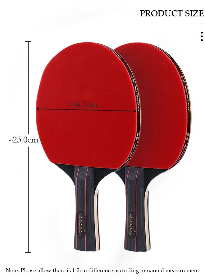 DUNISO Ping Pong Paddles High Performance Sets Including 2 Premium 4-Star Table Tennis 3 Rackets Ping Pong Balls and Compact Storage Case Ping Pong Paddle Set for Indoor & Outdoor Games - Image 2