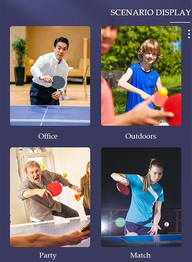 DUNISO Ping Pong Paddles High Performance Sets Including 2 Premium 4-Star Table Tennis 3 Rackets Ping Pong Balls and Compact Storage Case Ping Pong Paddle Set for Indoor & Outdoor Games - Image 4