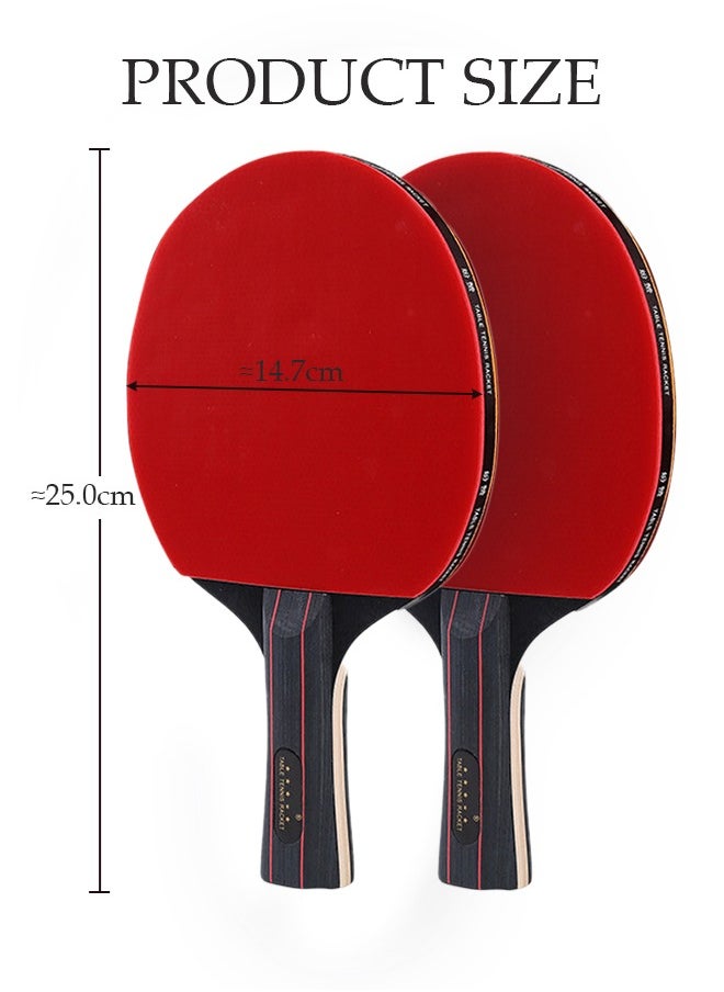 DUNISO Ping Pong Paddles High Performance Sets Including 2 Premium 4-Star Table Tennis 3 Rackets Ping Pong Balls and Compact Storage Case Ping Pong Paddle Set for Indoor & Outdoor Games  - Image 4