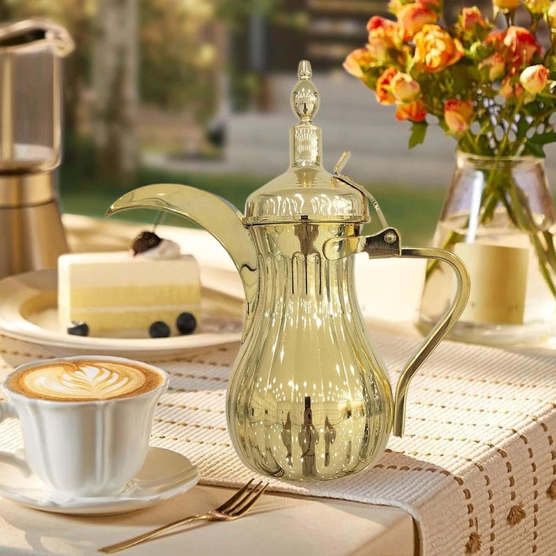 Premium Stainless Steel Coffee Pot for Elegant Gatherings, Gold 500ml - Image 4