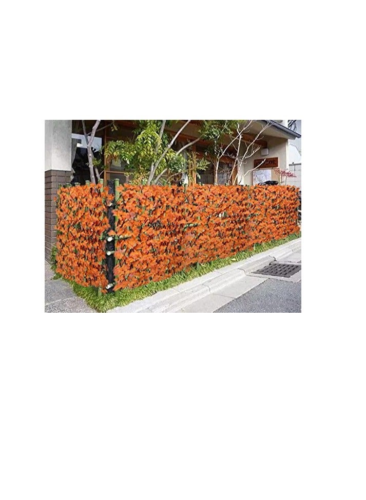 Generic FFD Artificial Leaf Garden Fence | Telescopic Fence for Enhanced Privacy and Aesthetic Appeal Expendable Bamboo Wooden Fence With Maple Leaves  - Image 5