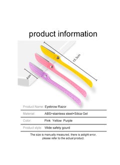 بيوينتي 3-Pack Eyebrow Razors  Dermaplaning Tools – Foldable Facial Hair Remover for Women  Men, Peach Fuzz  Face Razor, Sharp  Gentle  - Image 3