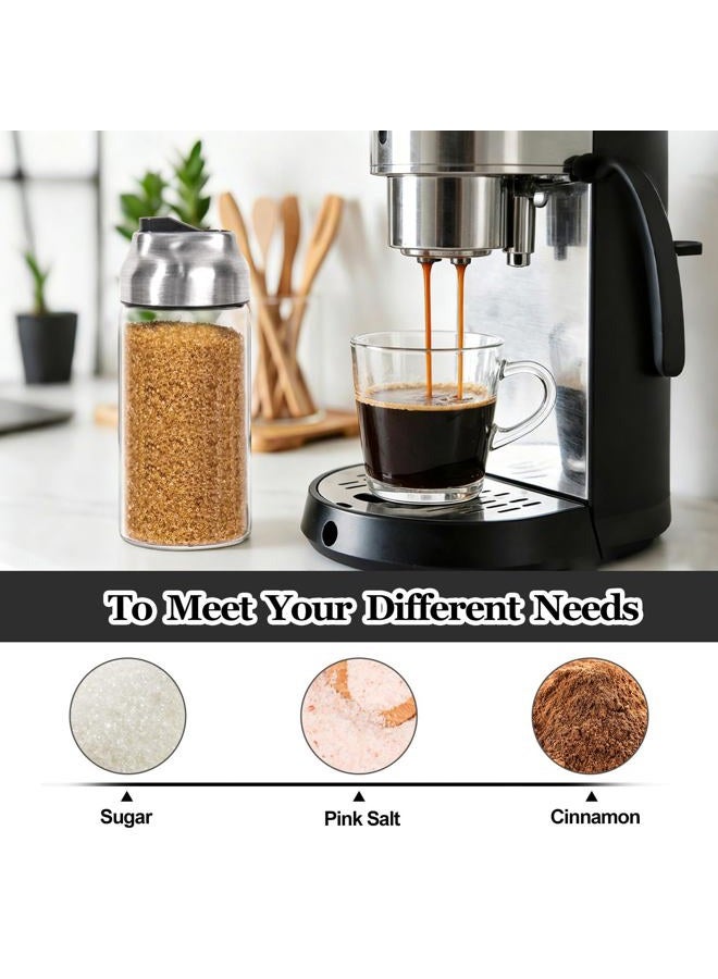 Neodaco Glass Sugar Dispenser Shaker Set for Coffee, Tea, Milk, 14 OZ, (2 Pack) - Image 5