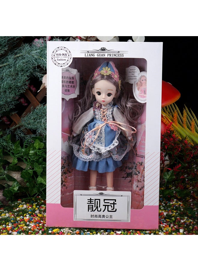 Dress-up Princess Doll Cute Girl Children's Toy Gift Dance Training Institution Enrollment Gift Doll-Color:ABC-3 With Gift Box Self-assembly-Height:without Music - Image 1