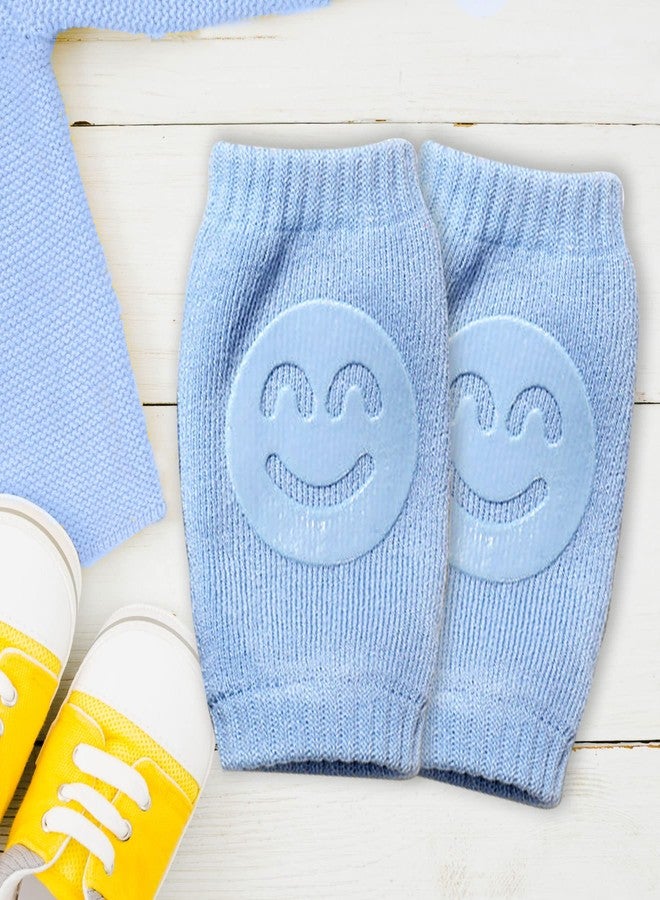 بيمبيكا واقي ركبة للأطفال من بيمبيكا، وجه مبتسم، واقيات ركبة للأطفال للزحف، واقي ركبة للأطفال، وسادة ركبة للأطفال، واقيات ركبة للأطفال للسلامة (لون أزرق سماوي) - Image 1