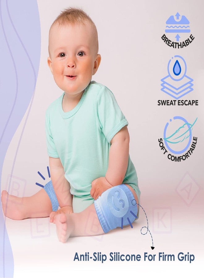 بيمبيكا واقي ركبة للأطفال من بيمبيكا، وجه مبتسم، واقيات ركبة للأطفال للزحف، واقي ركبة للأطفال، وسادة ركبة للأطفال، واقيات ركبة للأطفال للسلامة (لون أزرق سماوي) - Image 5