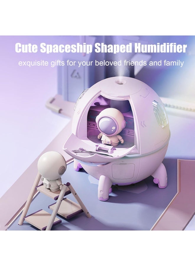 صن سباير مرطب الهواء Space Capsule Cool Mist مرطب الهواء الصغير USB مع إضاءة ليلية مرطب الهواء الرائع على شكل سفينة فضاء مرطب الهواء المحمول المنزلي مع إضاءة محيطة - Image 4
