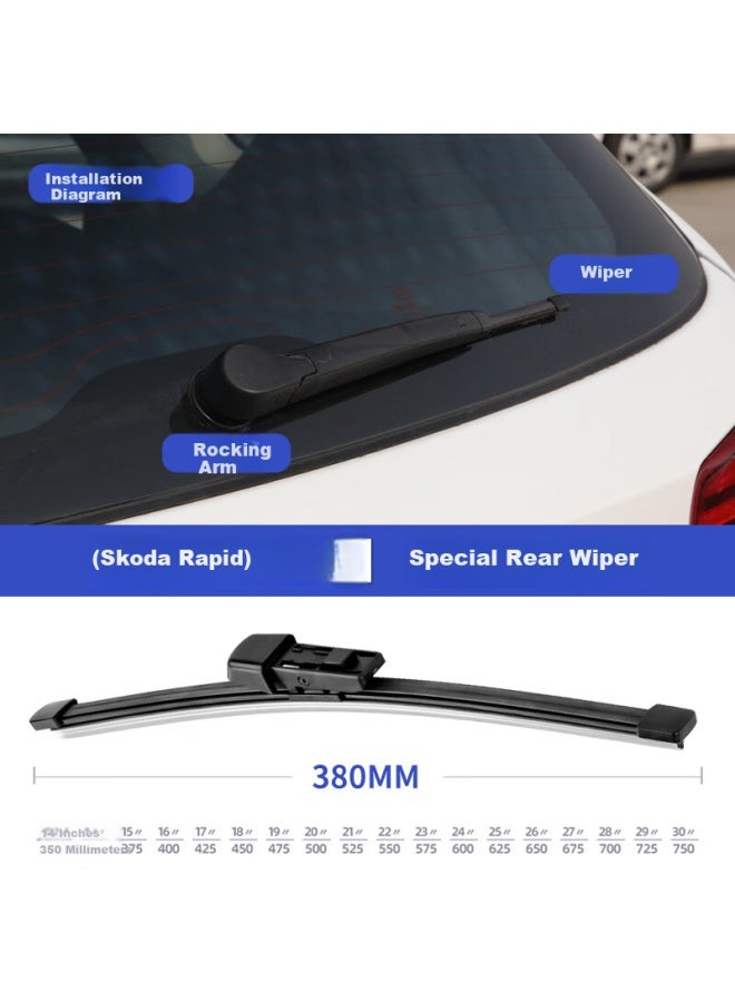 Yitu Front Wiper + Rear Wiper Set For Skoda Octavia Front Windshield Wiper Rear Windshield Wiper 1 Set - Image 2
