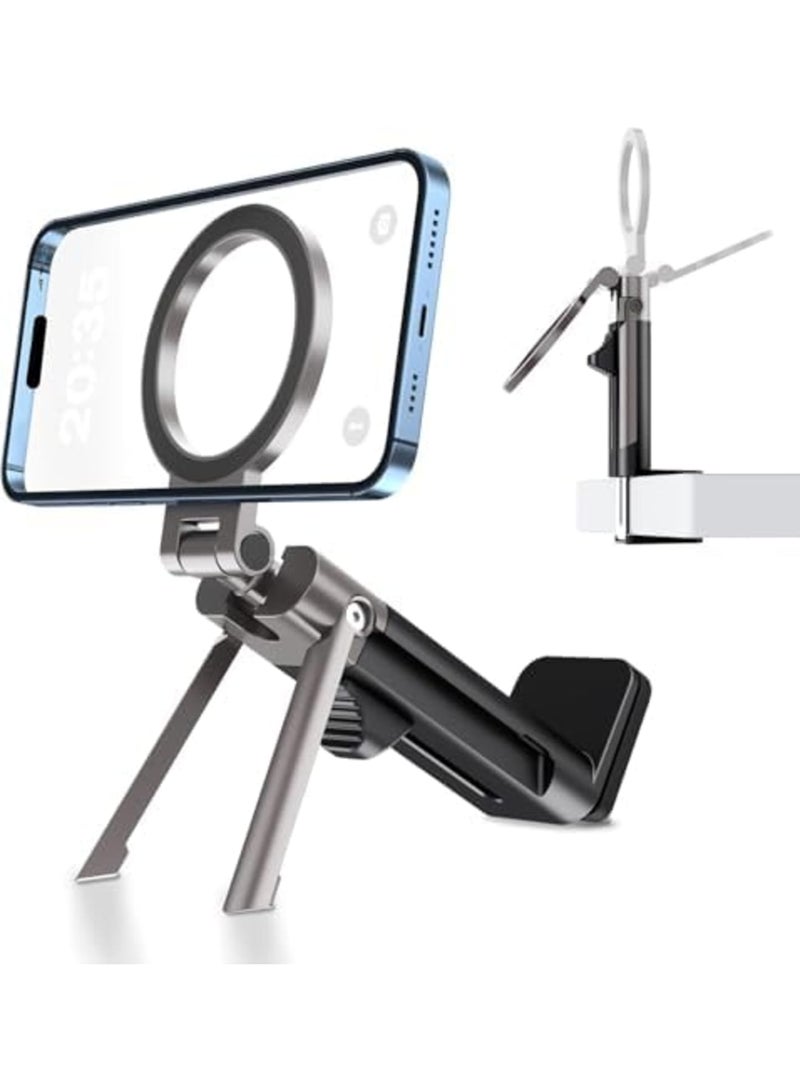 SYOSI Airplane Phone Holder Mount, 360° Adjustable Hands-Free Mount for Long Flights, Essential Travel Accessory for Men and Women, Fits to iPhone 16, 15, 14 Pro Max Series, Convenient  Secure (Black) - Image 1