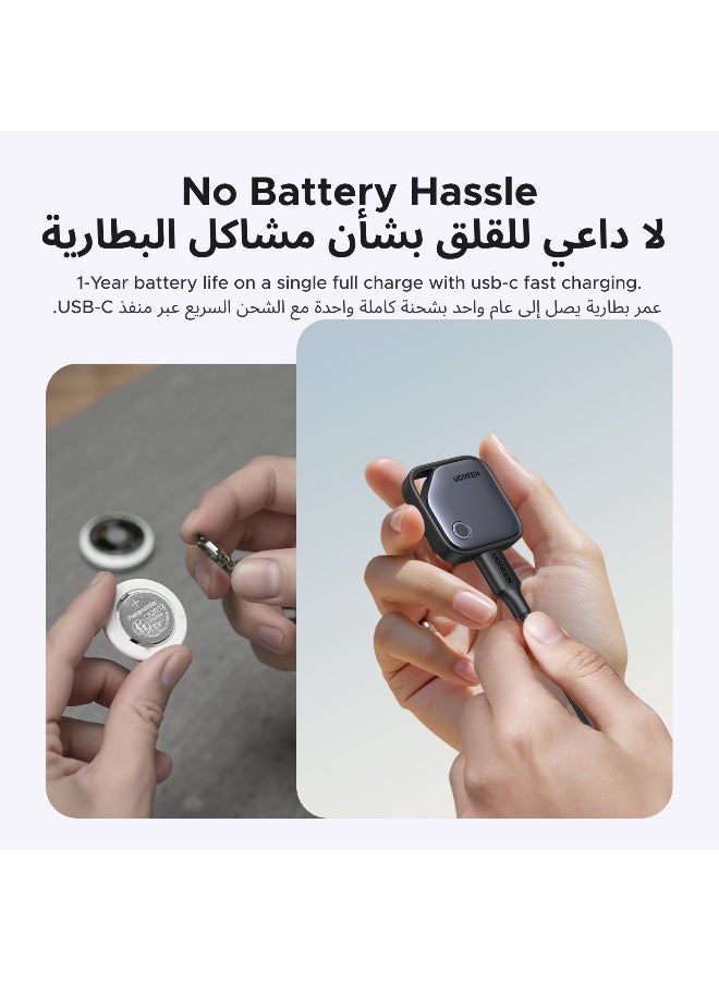 يو جرين FineTrack Airtag 4P Blutooth GPS Tracker Rechargeable Smart Tag Apple Cefitiated Perfect for Apple Find My(iOS Only) No Extra App & Fees Needed, Provicy Protecion, Suitable for Car, Luggage - Image 3