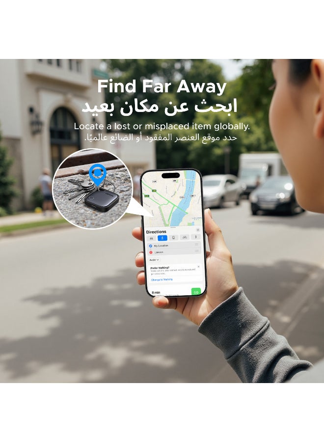 يو جرين FineTrack Airtag 4P Blutooth GPS Tracker Rechargeable Smart Tag Apple Cefitiated Perfect for Apple Find My(iOS Only) No Extra App & Fees Needed, Provicy Protecion, Suitable for Car, Luggage - Image 5