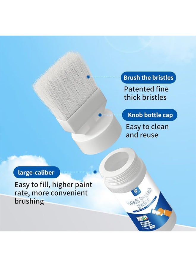 Small Brush Wall Repair Tool with White Paint - Eco-Friendly Latex White Paint & Touch-Up Brush Set, Best for Removing Wall Stains & Graffiti - Image 4