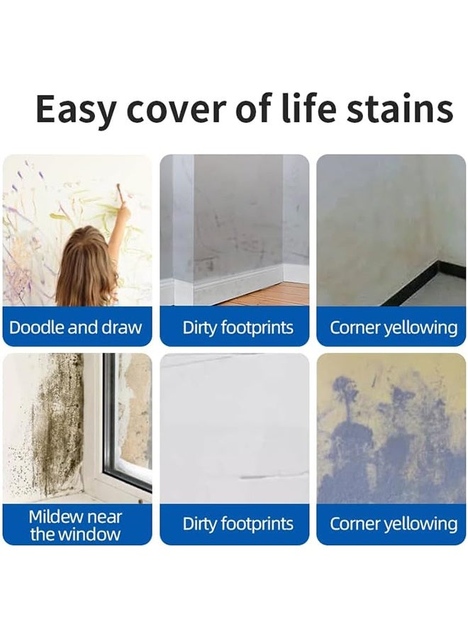 Small Brush Wall Repair Tool with White Paint - Eco-Friendly Latex White Paint & Touch-Up Brush Set, Best for Removing Wall Stains & Graffiti - Image 3