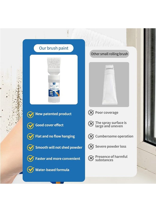 Small Brush Wall Repair Tool with White Paint - Eco-Friendly Latex White Paint & Touch-Up Brush Set, Best for Removing Wall Stains & Graffiti - Image 5