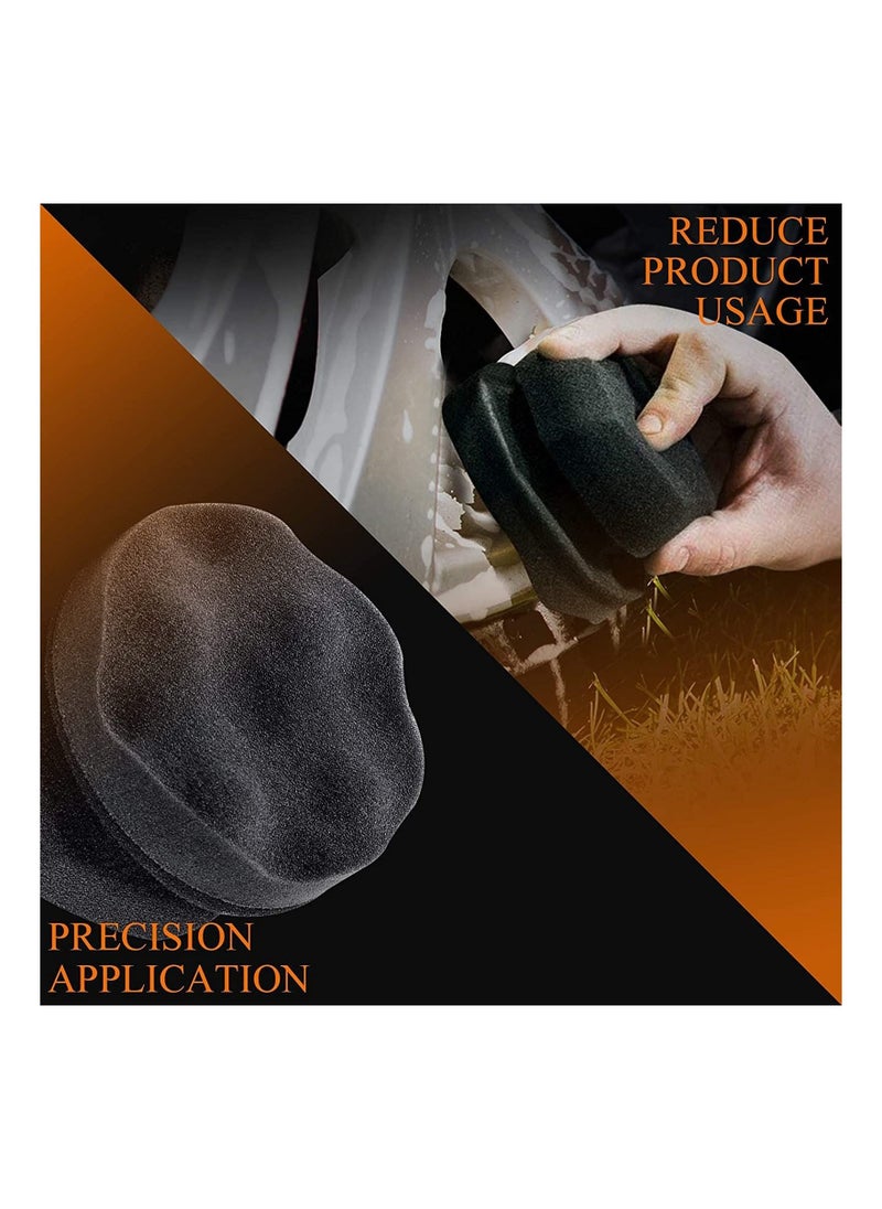SYOSI SYOSI 3 Pack Large Tire Shine Applicator Ergonomic Design Tire Brush Tire Dressing Applicator Pad Durable Keeps Tires Shine Reusable and Washable Perfect for Tire Detailing - Image 2