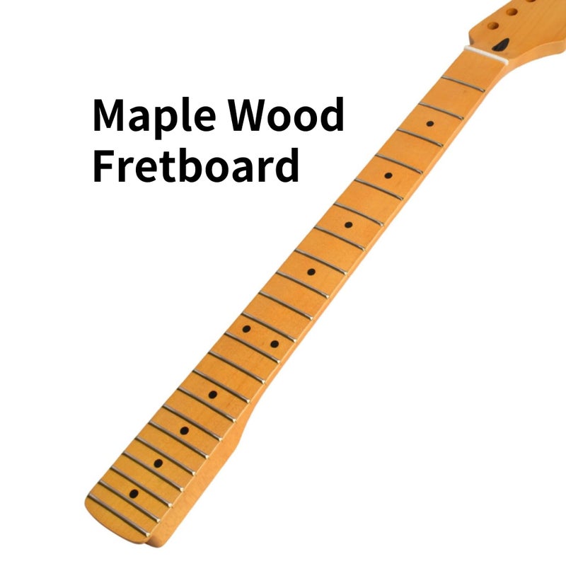 Amuic Strat Guitar Neck 22 Fret, 25.5" Canadian Maple Electric Guitar Neck for ST Style Guitar Parts Replacement - Image 3