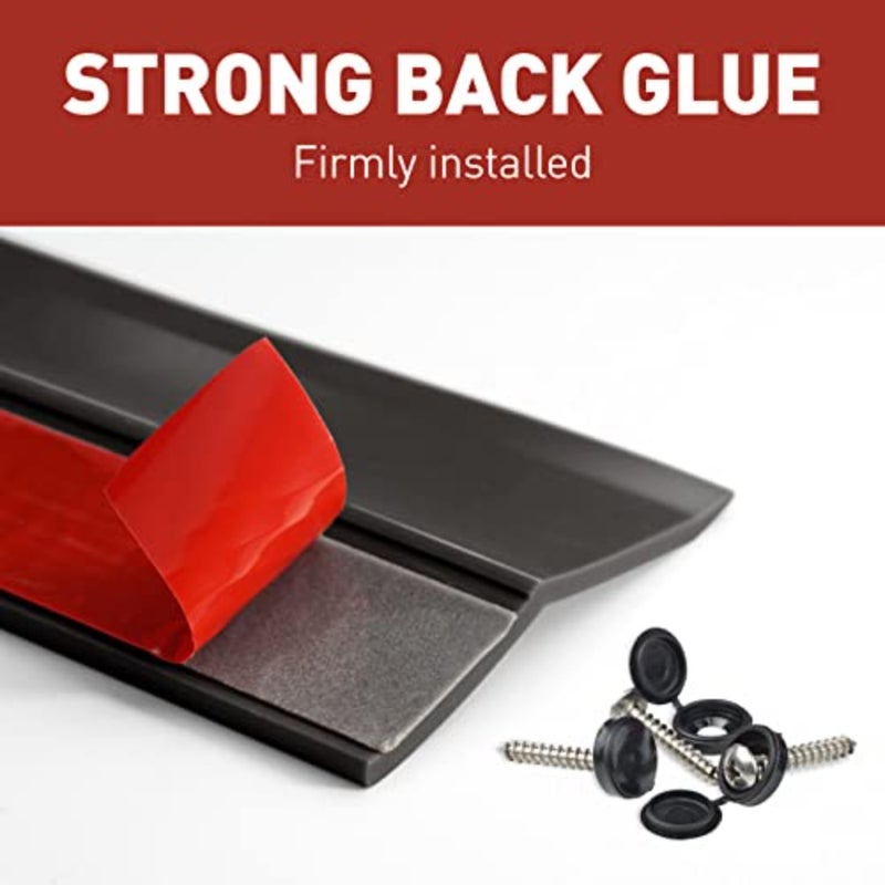 Garage Door Seal Top and Side Seal Strip 34Feet Adhesive Backed Rubber Weather Stripping Replacement Weatherproofing Universal Sealing Professional - Image 4