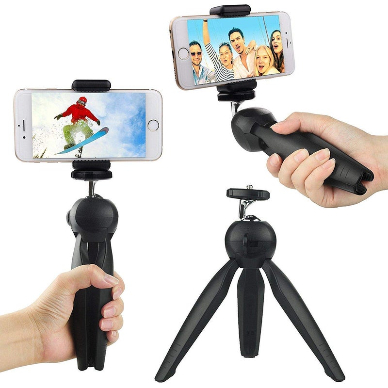 Careflection Y8 Mini Ball Head Tripod with Universal Mobile Clip Holder Compact Lightweight Compatible with All Phones, Action Camera, Insta360, Fill lights & DSLR - Vlog, Youtube, Facebook,Live,Meets - Image 3