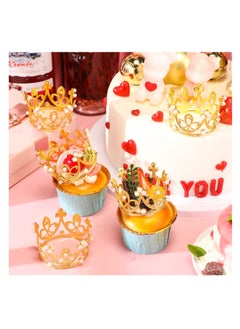 Y&D Mini Crown Cake Topper, 20Pcs Tiara Birthday 100 Pcs Bouquet Wedding Corsages Pins, for Boy Girl Bridal Wedding, Baby Shower, Party Supplies Decor  - Image 5