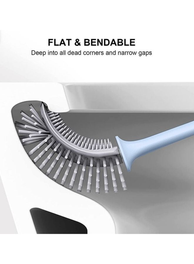 EasyLife Toilet Brush and Holder Set Soft Head for Bathroom PP Handle Wall Mounted Detachable Bathroom Toilet Brush Holder  - Image 3