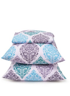 Home of linens طقم غطاء لحاف - 3 قطع لسرير مزدوج - 1 غطاء لحاف (250 سم * 250 سم) + 2 غطاء وسادة (50 سم * 70 سم) - 100% قطن ساتان - كشمير  - Image 1