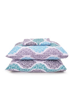 Home of linens طقم غطاء لحاف - 3 قطع لسرير مزدوج - 1 غطاء لحاف (250 سم * 250 سم) + 2 غطاء وسادة (50 سم * 70 سم) - 100% قطن ساتان - كشمير  - Image 3