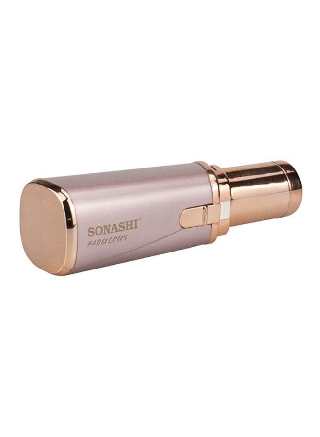SONASHI Facial Hair Remover Battery Operated Instant And Painless Remover Gold Plated Head With InBuilt LED Light Black Tray And Plastic Hanging Loop  SLD-822 Gold - Image 3