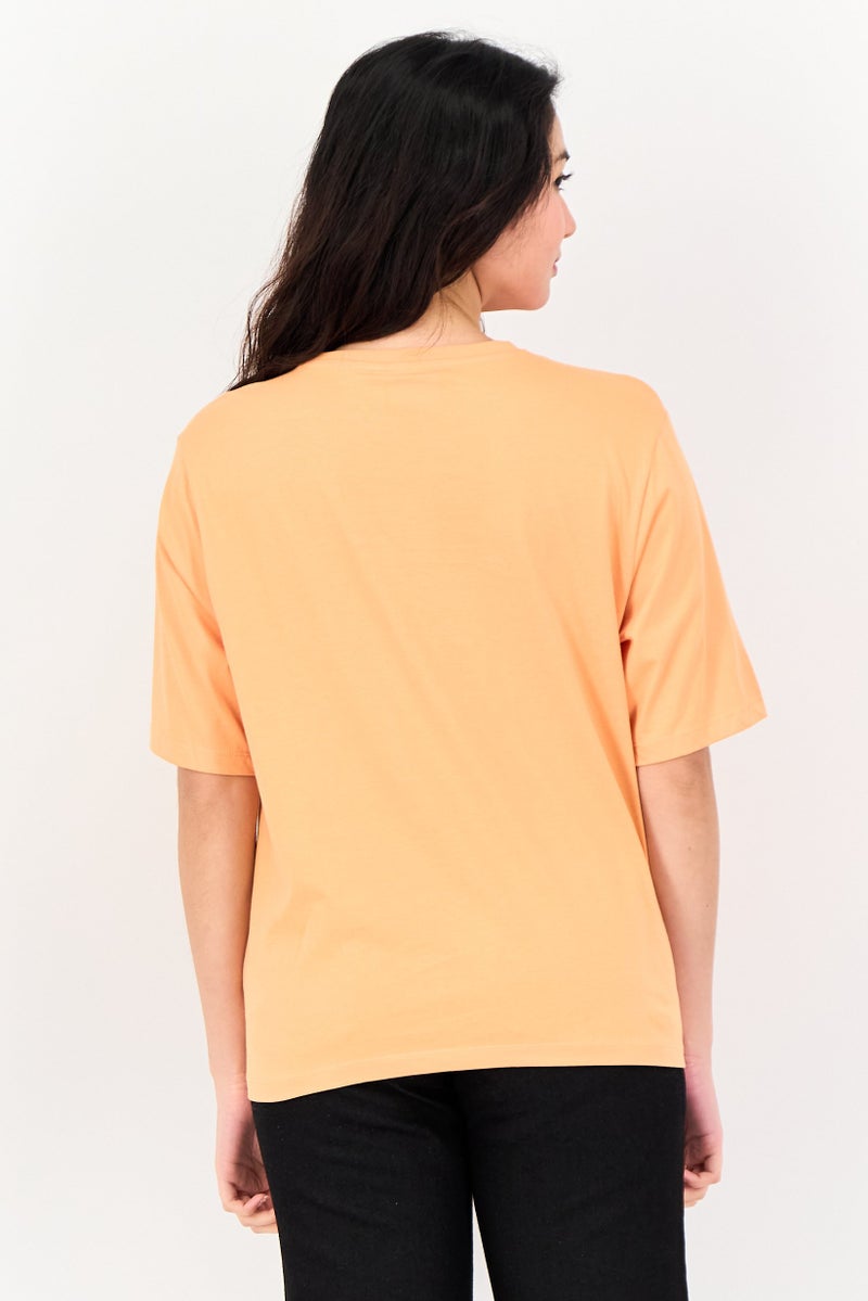 ONLY Looney Tunes x Only Women Crew Neck Short Sleeve Graphic Print T-shirts, Orange - Image 4