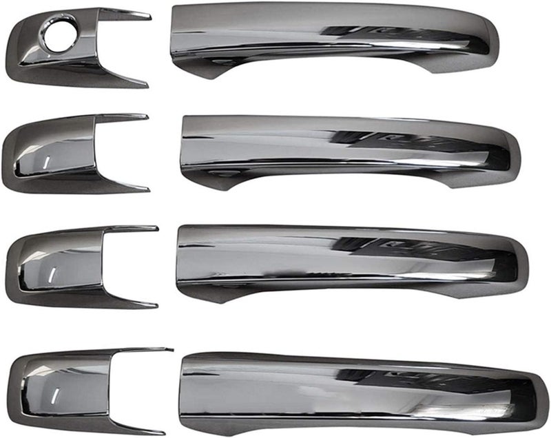 DEMULAX 8 Pcs Chrome Door Handle Cover Set for Jeep Patriot - Image 1