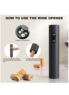 Electric Wine Opener, Automatic Corkscrews Wine Bottles Openers, Battery Operated Reusable Wine Remover for Wine Lover Gift Home Kitchen Party, Batteries not included - pzsku/ZD42EFA819F2A076E3AFBZ/45/_/1720602120/15a47142-c586-49b2-b0d0-4a5dcd816019